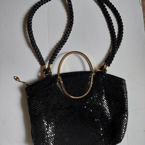Vintage* Jotta Black Metallic Mesh Handbag